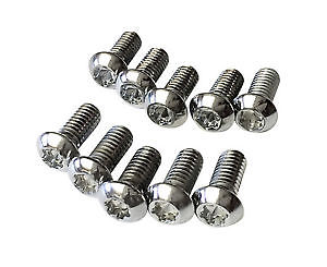 DUAL FRONT TORX CHROME ROTOR BOLTS HARLEY 5/16''-18 x 7/8'' FLTRX (10) BOLTS