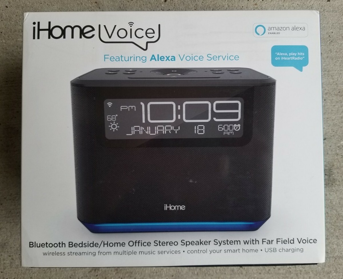 Bedside Speaker Ihome Clock Speaker For Amazon Echo Dot Smart