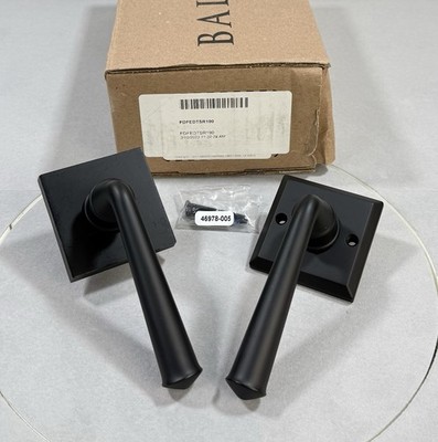 Baldwin Reserve Federal Non-Turning Dummy Lever Set in Satin Black - FDFEDTSR190