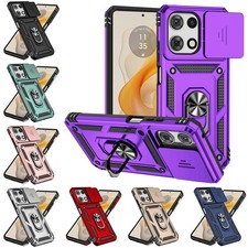 For Moto G Power/Stylus/Play 5G 2026 2025 2024 Magnetic Ring Case W/ Lens Cover