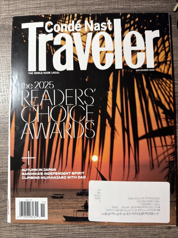 Conde Nast Traveler Magazine - The 2025 Readers Choice Awards - November 2025