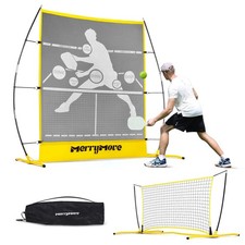 MerryMove 6FT Pickleball Practice Rebounder Net  6ft High, Wide, Yellow