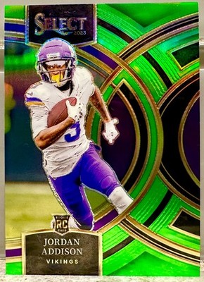 JERSEY NUMBER MATCH! 2023 Select Premier Level Jordan Addison 3/49! ROOKIE RC!