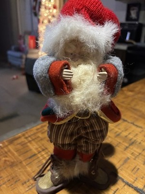 Vintage Artisan Made Santa 9 Tall