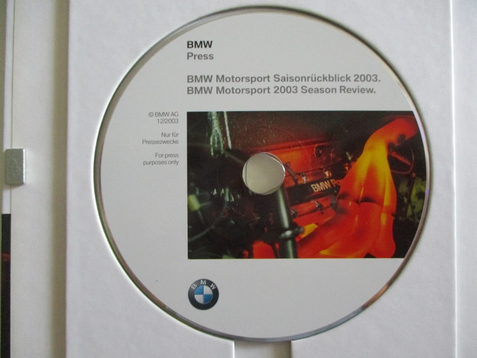 BMW Motorsport Saisonrückblick Pressemappe Press Kit mit CD-ROM 2003 - Bild 3 von 4