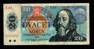 Tschechoslowakei / Czechoslovakia; P. 95); 20 Kronen / Korun von 1988