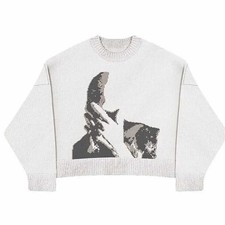 Men's Winter Sweater Pullovers Knit Long Sleeve Tops Hip Hop Korean Fashion Hara