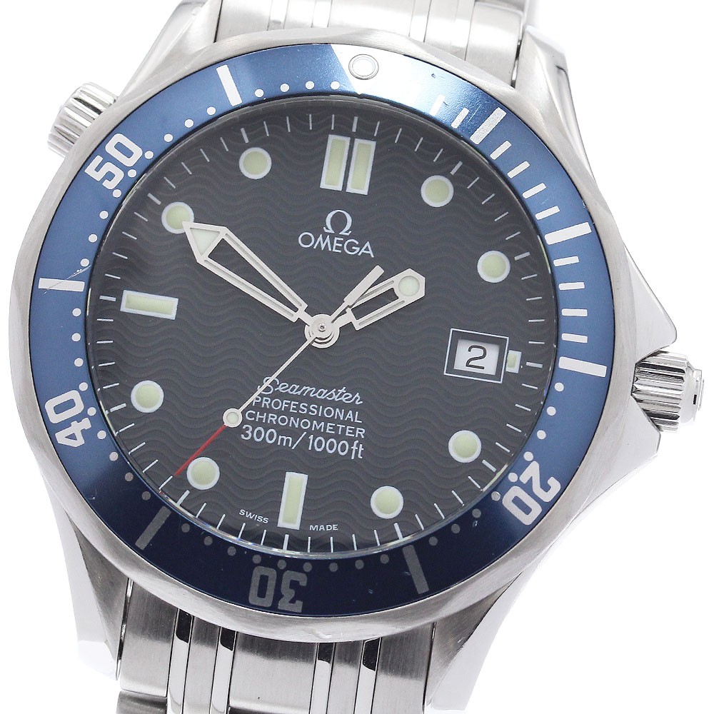 OMEGA Seamaster300 2531.80 Date Navy Dial Automatic Men's Watch_984208