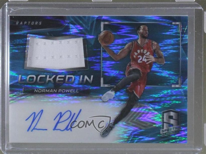 2016 Spectra Locked In Memorabilia Neon Blue 88/99 Norman Powell #44 Auto 0gt4