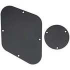 Musiclily Pro Black Back Plate & Switch Cavity Cover For China Epiphone Les Paul