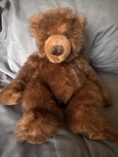 VTG Russ Berrie  Timber  The Brown Grizzly Bear Plush Toy Stuffed Teddy 16  