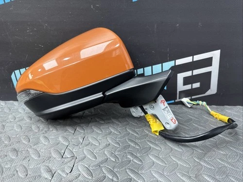 OEM 2022-2024 SUBARU WRX DOOR MIRROR W/ SIGNAL SOLAR ORANGE RIGHT PASSENGER SIDE