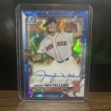 2021 Bowman Chrome Sapphire JEREMY WU-YELLAND Auto #BSPA-JW 1st 