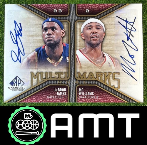 Mo Williams LeBron James Auto 2009-10 UD SP Game Used Multi Marks Dual Cavaliers
