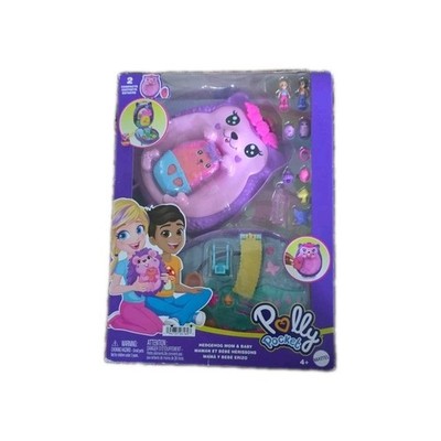 Polly Pocket 2-in-1 Fantasy Travel Toy w/ 2 Micro Dolls & 16 Accessories, 20 pcs