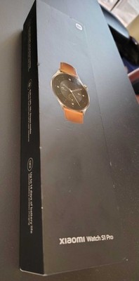 Xiaomi Watch S1 Pro - Silver stainless steel case; brown leather strap