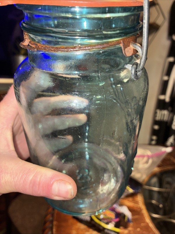 Vintage Blue Mason Jars rarest color of mason jars