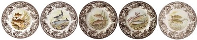 Spode Woodland Dinner Plate, Fish | 10.5 Inch - Choose a Motif Above