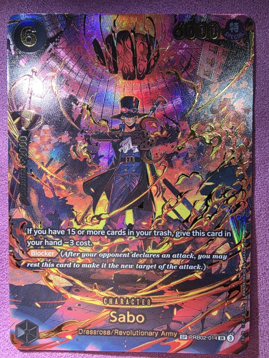 One Piece TCG Sabo SP PRB02-014 Alt Art Special Rare OP15 EB04 NM