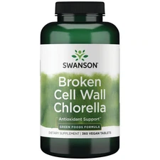 Swanson Broken Cell Wall Chlorella 500 mg 360 Tablets