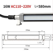 2pc/lot 16W 110V~220V LED Milling CNC Machine Tools Lamp Workshop Work Lamp