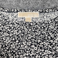 Michael Kors Black White Floral T-Shirt Dress Size Medium 126