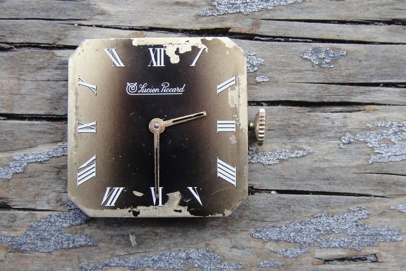 vintage watch movement Lucien Piccard working condition for parts