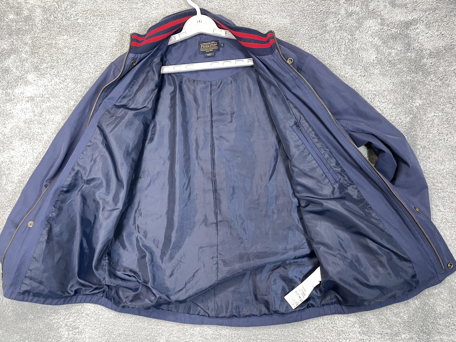 Pendleton Jacket Mens Small Blue Cotton Nylon Mil… - image 11