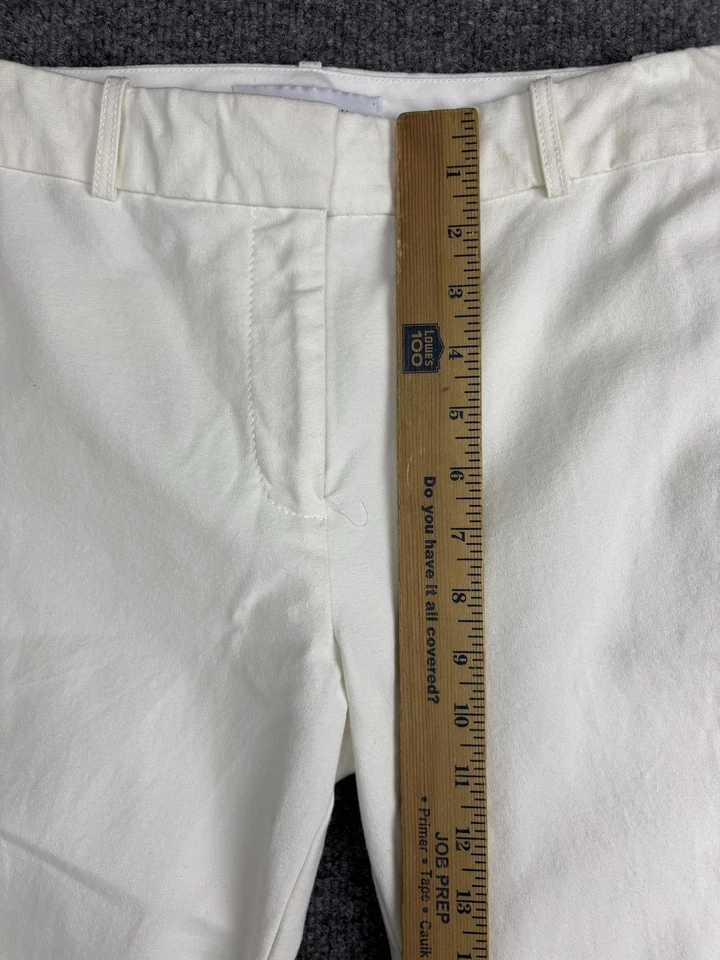 Calça Derek Lam 10 Crosby Feminina 4 Listras Laterais Arco-íris Branca Alongamento - Imagem 4 de 4