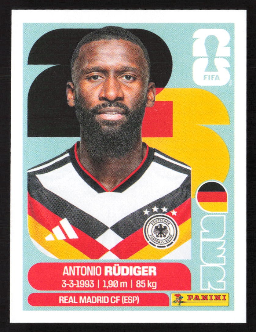 2026 Panini FIFA World Cup Stickers #GER6 Antonio Rüdiger