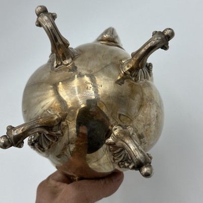 Reed & Barton Vtg silver teapot coffee Pot , 1795 Winthrop pumpkin