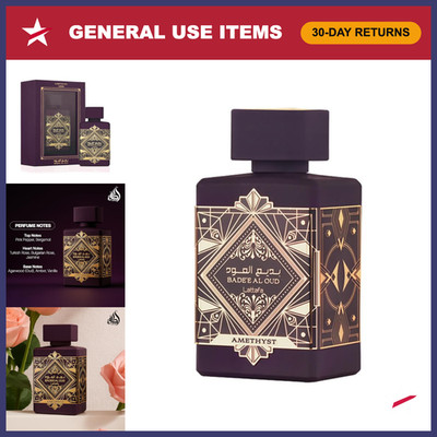 Unisex Eau de Parfum Spray 3.4oz - Lattafa Amethyst, Oud Fragrance, Long-lasting