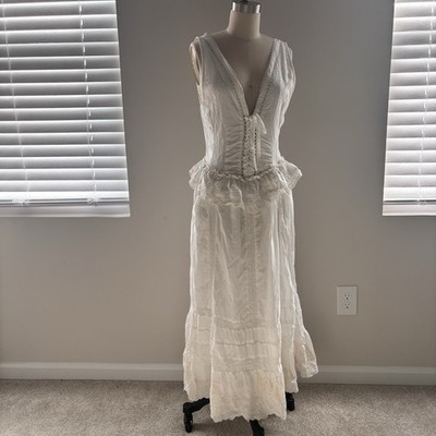 Urban Outfitters perfectly Victorian lace trim dress corset midi dressSize M | eBay Urban Outfitters perfectly Victorian lace trim dress corset midi dressSize M | eBay