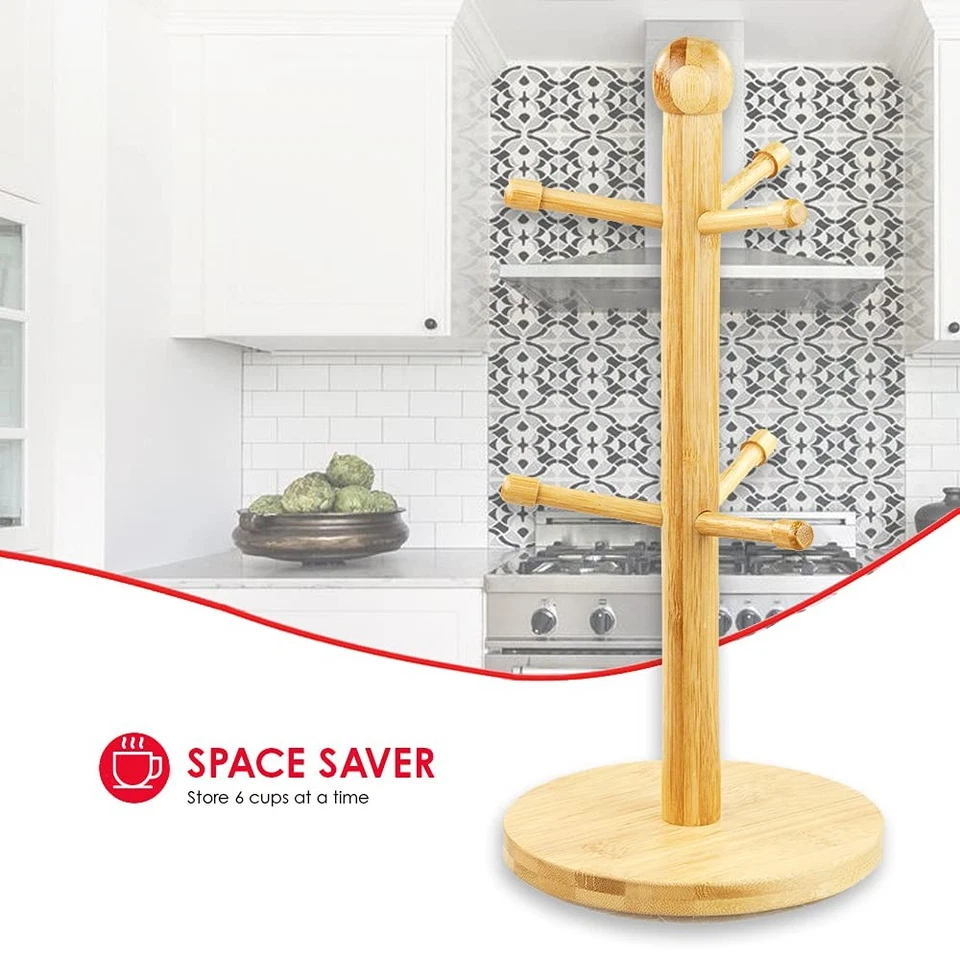 Árbol de tazas, tiene capacidad para 6 tazas de café, de pie, base circular, mostrador de cocina... Foto 3 de 4