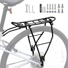 Rear Bike Rack Bike Cargo Racks Lightweight Alloy Aluminium 55LB Load Bearing...