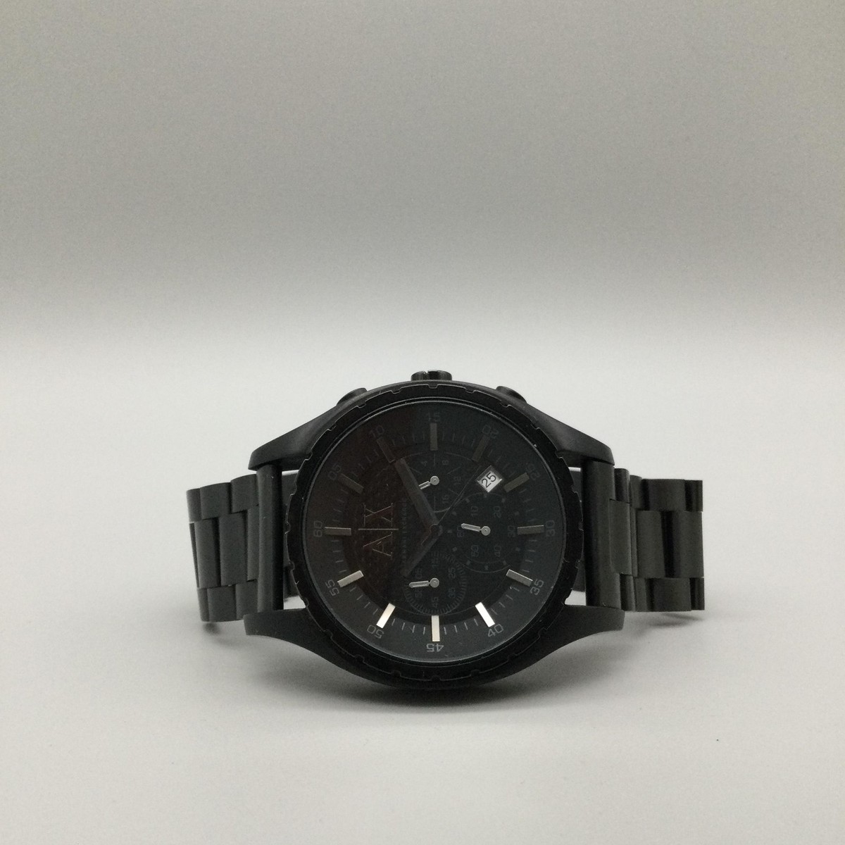 Armani Exchange Mens Watch 45mm Black Chronograph Date AX1139 New