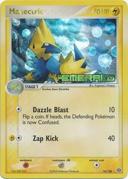 Manectric - 16/106 - Pokemon Ex Emerald Reverse Holo Rare NM