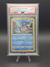 Squirtle SWSH233 PSA 8 Holo Bleed Pin Coll. Promo Pokemon Go Card Swirl 🌀🔥