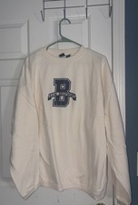 B.U.M. EQUIPMENT IvoryCrewneck Sweatshirt HEAVYWEIGHT 1990s VTG Size L Unisex