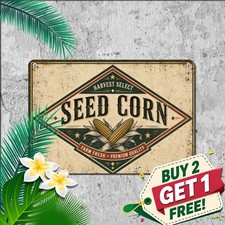 Farmhouse Sweet Corn Metal Sign Rustic Country Crossed Ears Tin Plaque