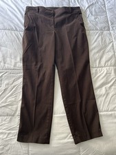 Talbots The Perfect Chino Curvy Pants, Brown, Stretch Twill, Women  s Size 14