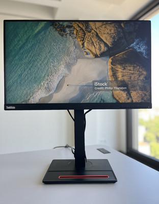 Lenovo ThinkVision 23 Zoll Computer-Monitor schwarz mit Standfuß