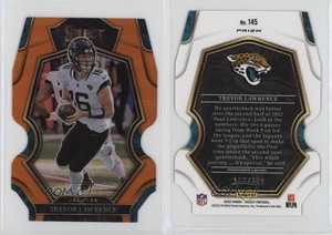 2022 Panini Select Premier Level Orange Prizm Die-Cut /199 Trevor Lawrence #145