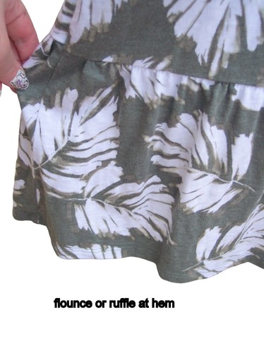 J Jill Flounce Double V-neck knit dress size SP Small Petite POCKETS green white - Picture 8 of 12