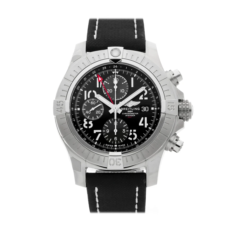 Breitling Avenger Chronograph GMT Auto Steel 45mm Mens Watch A24315101B1X1