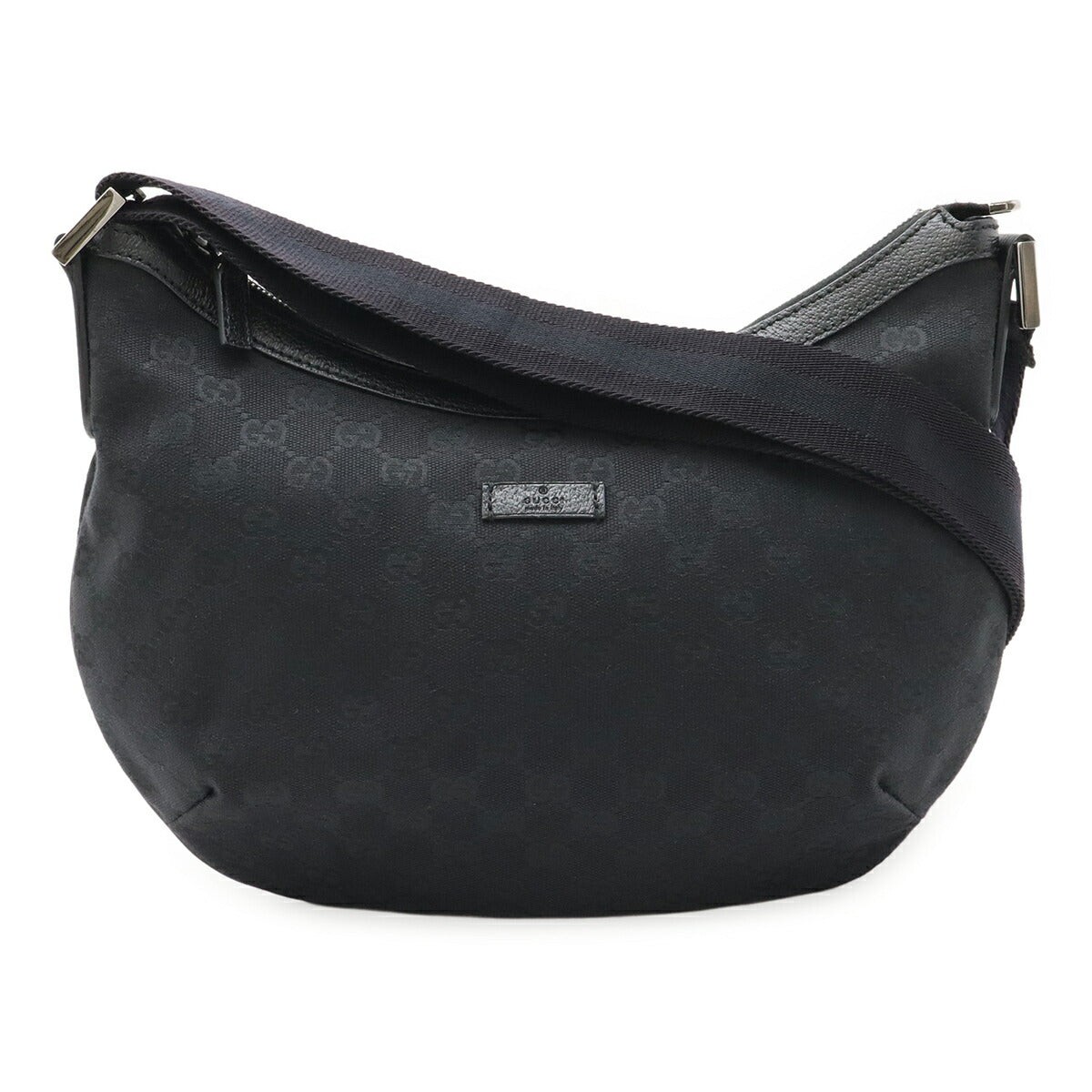 Gucci GG Monogram Canvas Black Shoulder Bag for Women 538473