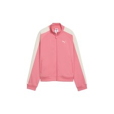 PUMA T7 Always On Full Zip Track Jacket Youth Girls Pink Casual Athletic Outerwe