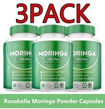 3 Pack Rosabella Moringa Capsules for Immune Support, Gut Health  Vitamins NEW
