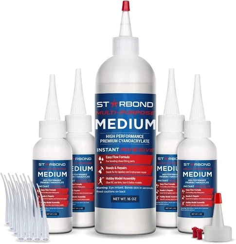 Starbond 16 oz Medium Super Glue Pro Kit - Multi-Purpose CA Glue, 150 cPs