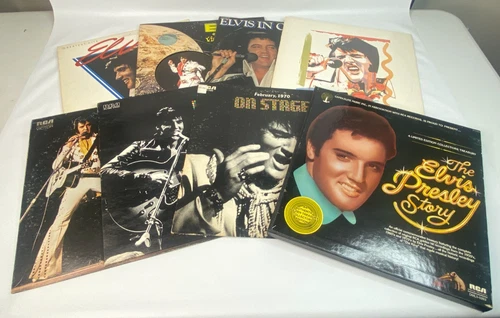 Elvis Vinyl Lot of 9 Records